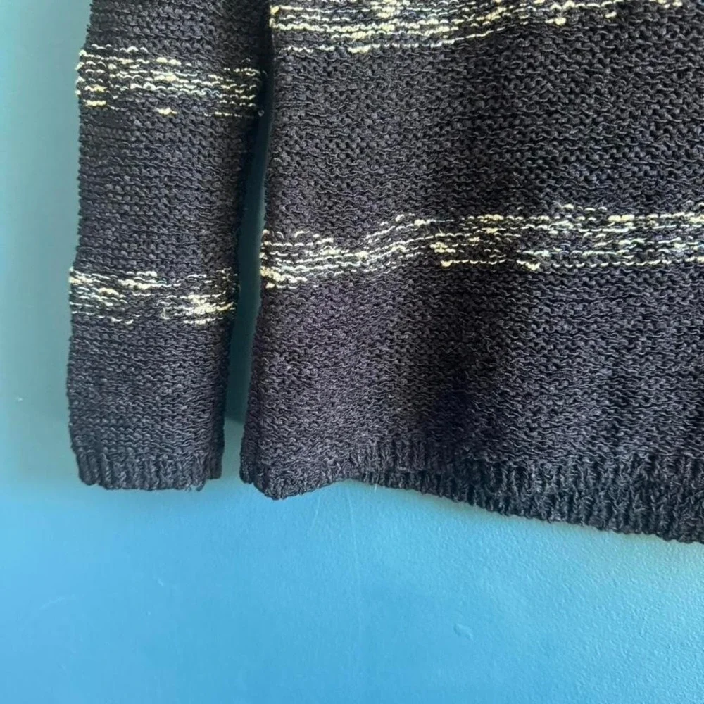 Talbots Stripe Sweater Women's Size Small Petite‎ Blue White Drop Shoulder Knit